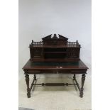 A MAHOGANY DESK,