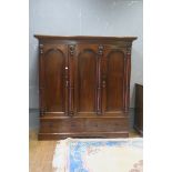 A WILLIAM IV MAHOGANY WARDROBE,