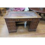 A 19th CENTURY MAHOGANY DESK,