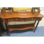 A GOOD SHERATON DESIGN MAHOGANY SIDE TABLE,