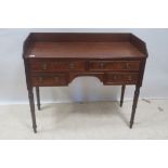 A 19th CENTURY MAHOGANY SIDE TABLE,