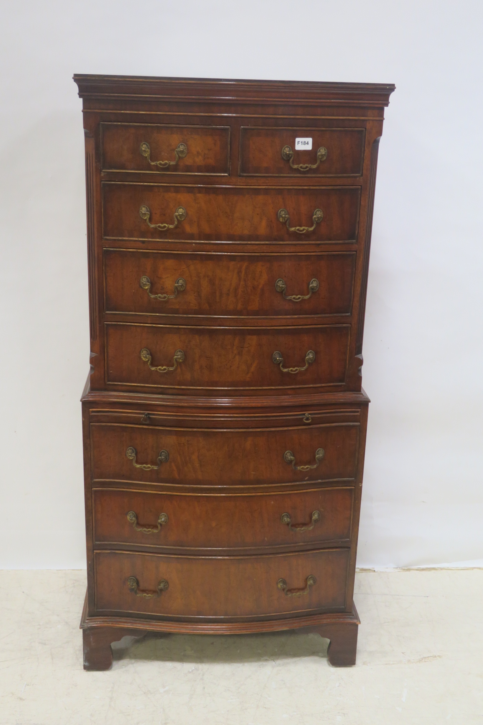 A GEORGIAN DESIGN MAHOGANY TALLBOY,