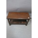 A CHINESE CHIPPENDALE DESIGN TWO TIER TABLE,