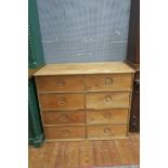 A 19th CENTURY PINE CHEST,