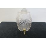 A CUT GLASS BARREL,