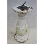 A 19th CENTURY CAST IRON SUNDIAL,