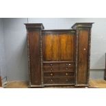 A VERY FINE 19th CENTURY MAHOGANY WARDROBE,