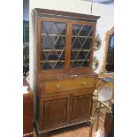 A GEORGIAN MAHOGANY SECRETAIRE BOOKCASE,