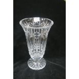 A WATERFORD CUT GLASS VASE 30cm (h)