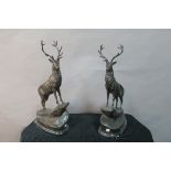 A PAIR OF CAST BRONZE FIGURES,