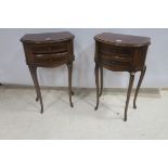 A PAIR OF CONTINENTAL KINGWOOD SIDE TABLES,