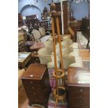 A RETRO OAK HAT COAT AND STICK STAND,