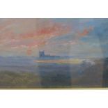 VIVIENNE SMYTH Landscape with Castle Oil on canvas board Signed lower right 15cm (h) x 31cm (w)