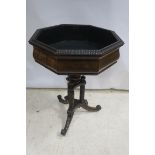 A 19TH CENTURY MAHOGANY JARDINIERE of rectangular outline with zinc liner raised on spiral twists
