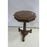 A FINE MAHOGANY OCCASIONAL TABLE of rectangular outline with shaped top above a spiral twist column