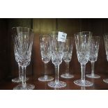 ELEVEN WATERFORD CUT GLASS CHAMPAGNE FLUTES