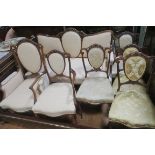 A FINE 19th CENTURY ROSEWOOD DRAWING ROOM SUITE, comprising a two seater settee, armchair,