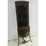 A MAHOGANY CORNER CABINET,