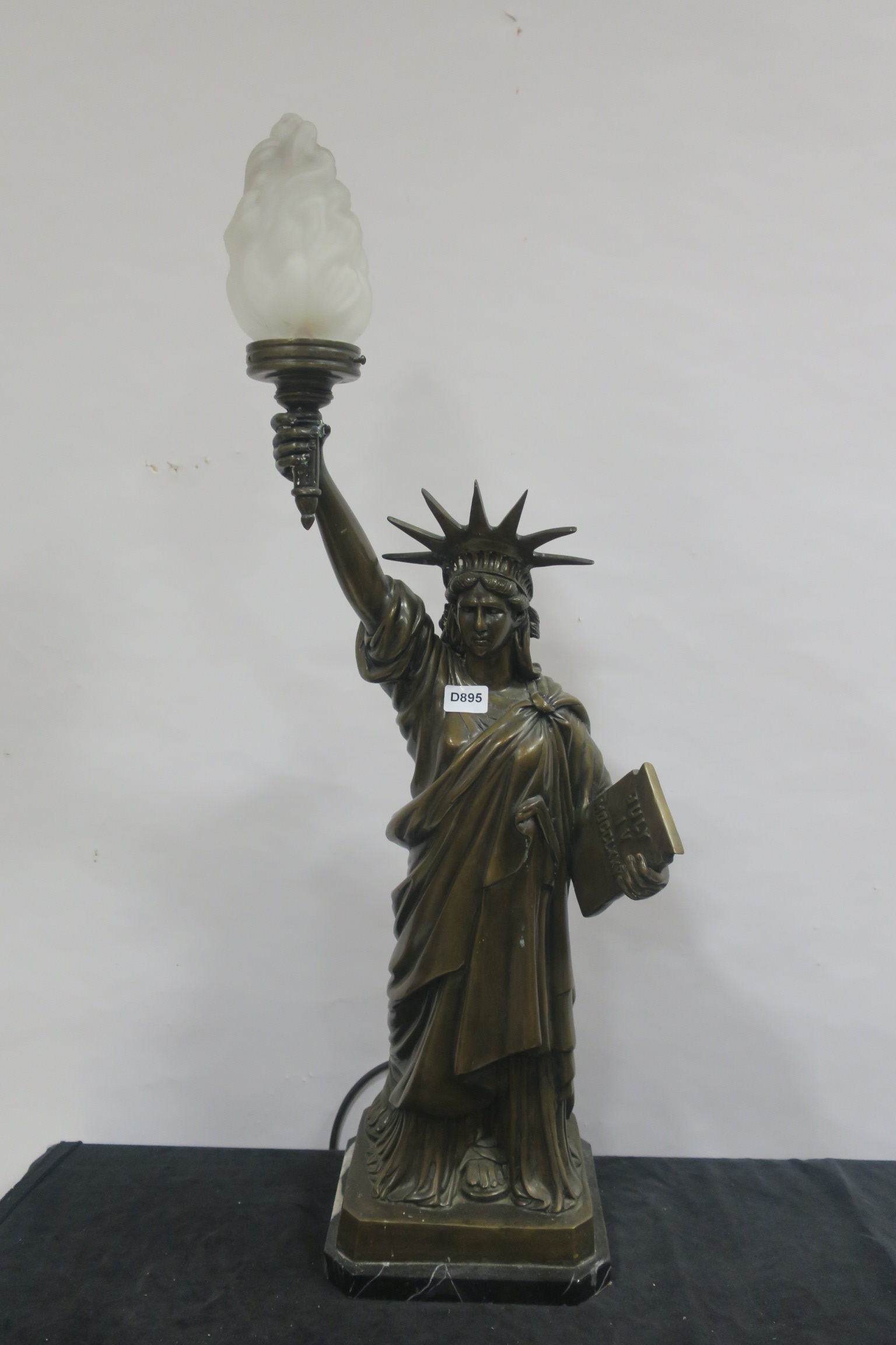 A BRONZE FIGURAL TABLE LAMP,