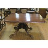 A 19th CENTURY MAHOGANY POD TABLE,