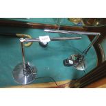 A PAIR OF BRILONER DESIGN CHROME DESK LAMPS,