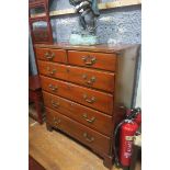 A GEORGIAN MAHOGANY CHEST,