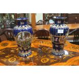 A PAIR OF CONTINENTAL PORCELAIN VASES,