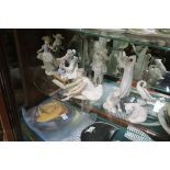 A COLLECTION OF CHINA, to include seven pieces of Lladro,