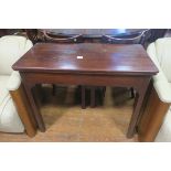 A GEORGIAN MAHOGANY FOLDOVER CARD TABLE,