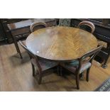 A 19th CENTURY FIVE PIECE DINING ROOM SUITE,