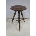 AN ARTS AND CRAFTS OAK TABLE,