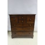 A GOOD 19th CENTURY MAHOGANY CHEST,