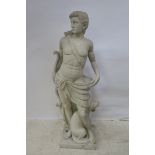 A SIMULATED MARBLE FIGURE,
