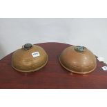 TWO 19th CENTURY COPPER HOT WATER BOTTLES,