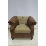 A POLO LIBRARY CHAIR,