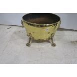 A 19th CENTURY BRASS JARDINIERE,