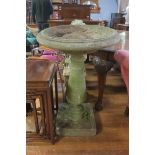 A COMPOSITION STONE BIRDBATH,