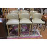 A SET OF SIX RETRO HIGH STOOLS,