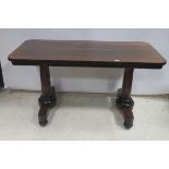 A WILLIAM IV ROSEWOOD CENTRE TABLE,