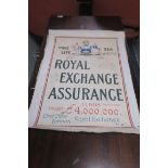 A FRAMED POSTER, inscribed 'Royal Exchange Assurance, Wicklow, Mr.