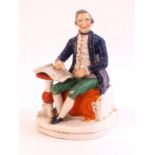 19th century Staffordshire Pottery figure of Captain James Cook,