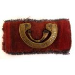 George III gilt bronze regimental badge of the King's County Rifles,