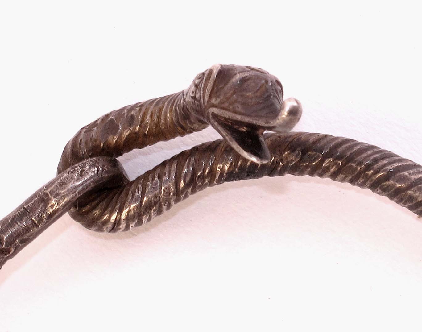 8th-9th century. Viking (Danish) zoomorphic Permian ring fragment. Adapted as a bracelet. 2½" (6. - Image 2 of 2