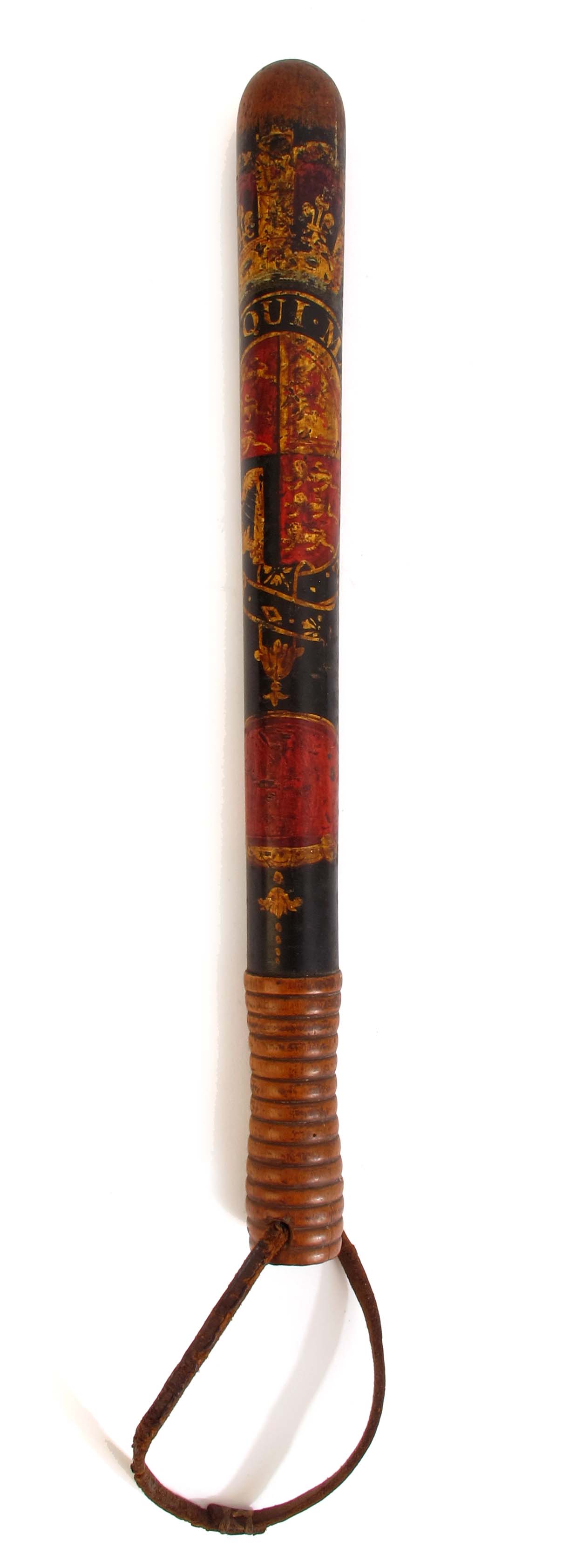 Victorian painted police truncheon,