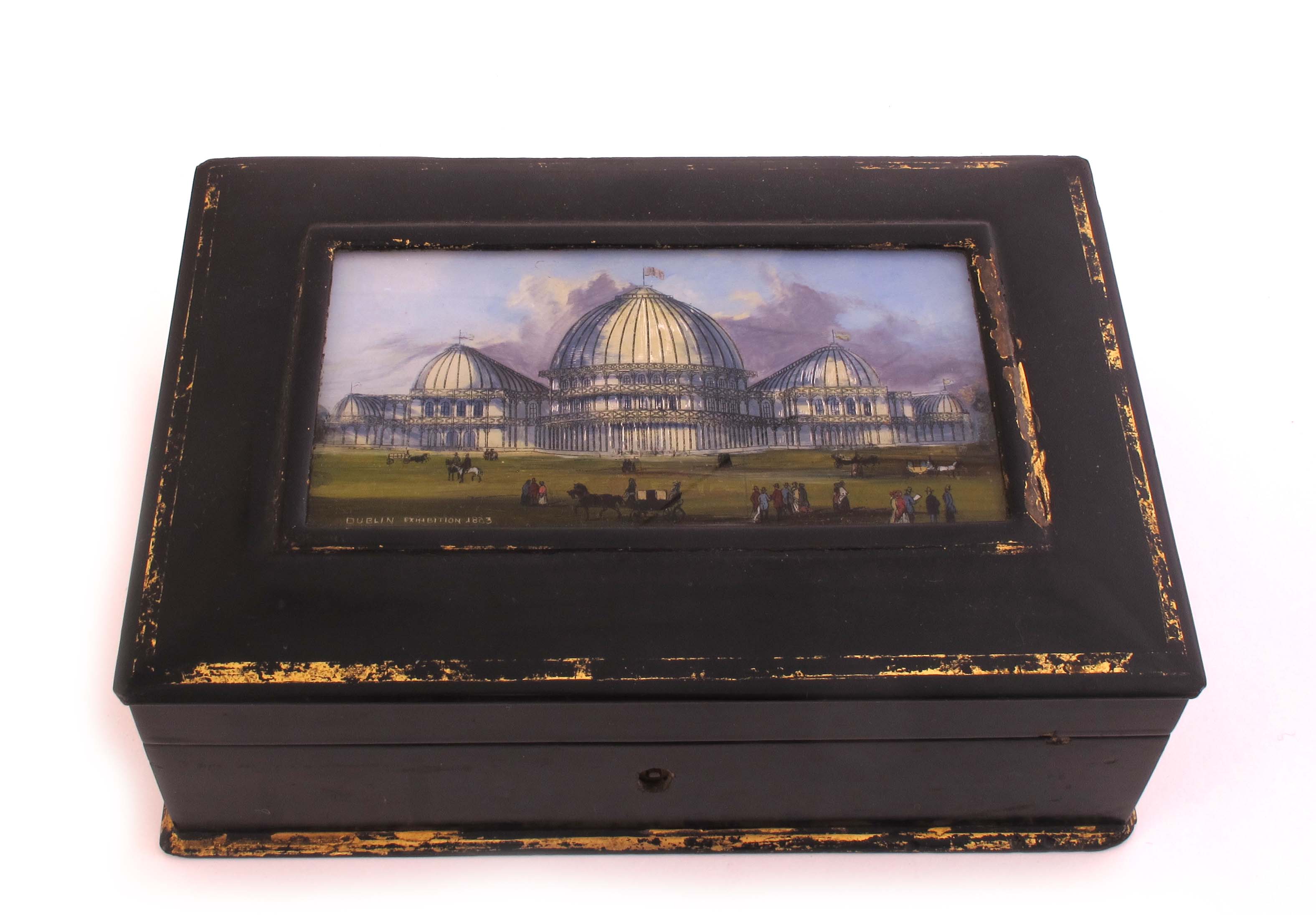 1853 A Victorian papier-maché jewellery box,