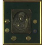 1844 Daniel O'Connell, a concave bronze relief of the Liberator,