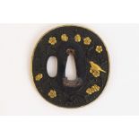 Tsuba attributed to Goto Renjo (1627-1708) Mitsutomo.