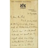 1924 (August 20) Jan Smuts signed autograph letter, one page 12mo,