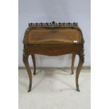 A CONTINENTAL KINGWOOD PARQUETRY AND GILT BRASS MOUNTED LADY'S DESK,