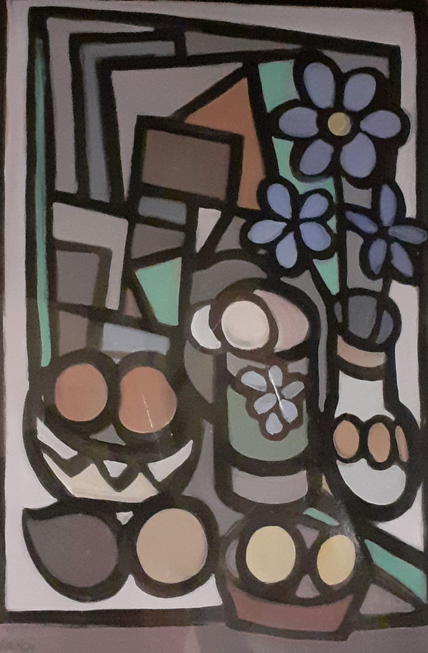 MARKEY ROBINSON TRIBUTE TO CUBISM Gouache on board Signed 80cm x 114cm